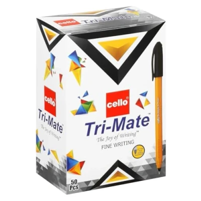 Image of Cello Black Ballpoint Pens,(Pack of 50) Pens multipack Smooth Writing Action Medium Point (1.0mm) Biro pens,Ideal Ball for office supplies Stationary Work, Home, School