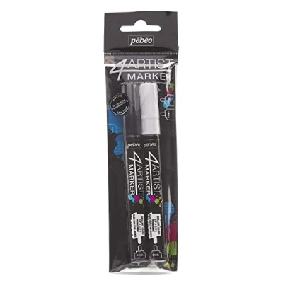 Image of PEBEO INC Marker 4ARTIST BLK/WHT, Black &amp; White 4mm, 21 x 8 3 cm