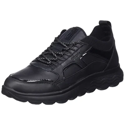 Image of Geox Women&#039;s D Spherica C Sneakers, Black, 5 UK