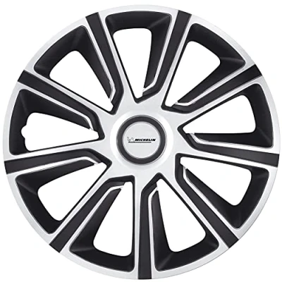 Image of Michelin 92014 Wheel trim Louise with reflector system N.V.S., set of 4, 38.10 cm, 15 inches, silver/black