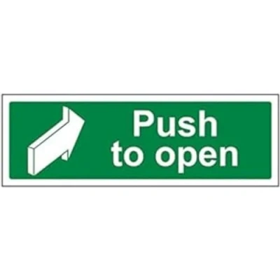 Image of V Safety Safe Condition Door Push To Open 600 X 200mm