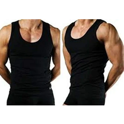 Image of Men&#039;s Vest UB Collection Quality Cotton (Pack of 3) (X Large, Black)