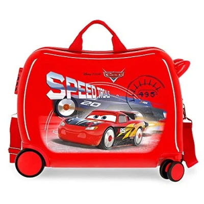 Image of Disney Cars Speed Trails Red Kids Rolling Suitcase 50 x 38 20 cm Rigid ABS Combination Lock Litre 2.1 kg 4 Wheels Hand Luggage