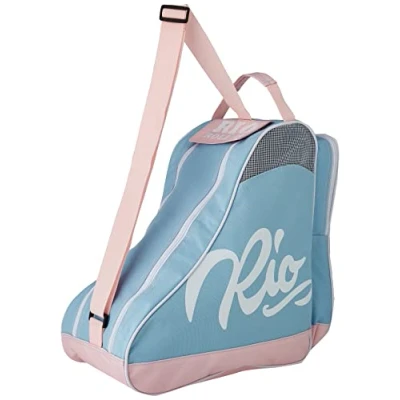 Image of Rio Roller Script Skate Bag, Unisex Adults’ Canvas and Beach Tote Multicolour (Blue/Pink), 24x15x45 cm (W x H L)
