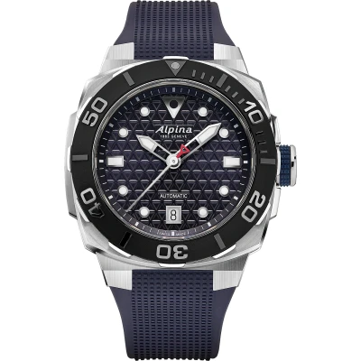 Image of Alpina Seastrong Diver Extreme Mens Blue Watch AL 525N3VE6 Rubber One Size