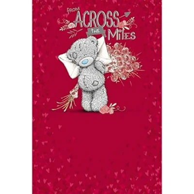 Image of Me to You Across the Miles Valentine&#039;s Day Card Tatty Teddy Bear