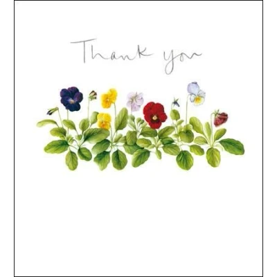 Image of Artistic Greeting Card (WDM 436840) Thank You Pansies by Vilma Harvey from The Xiss Range