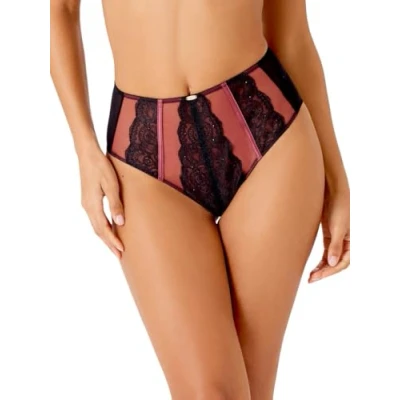 Image of Gossard Womens VIP Confession High Waisted Brazilian Black Polyamide Size Medium