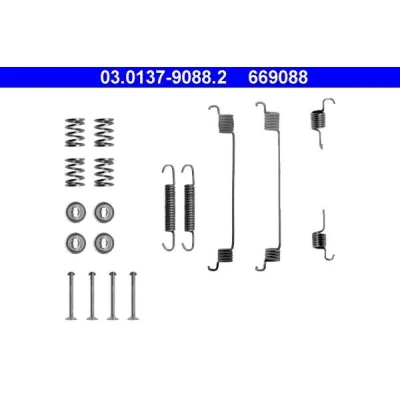 Image of 7701205756 Accessory Kit, brake shoes ATE 03.0137 9088.2 PEUGEOT: 206 Hatchback, 207 RENAULT: CLIO 2, FIAT: Tipo Hatchback