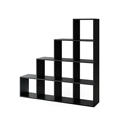 Image of Vicco Staircase shelf, Black, 142.4 x 143 cm