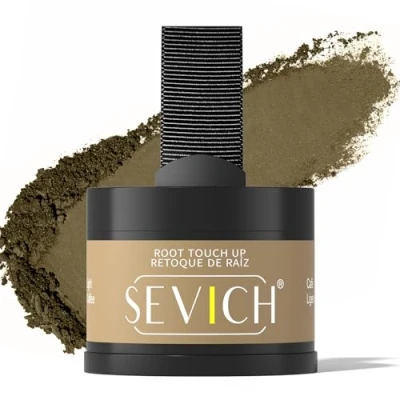 Image of Sevich Hairline Powder，Instantly Conceals Hair Loss, Root Touch Up Powder, Shadow Toppers for Women &amp; Men, Thinning Gray Hair, Windproof Sweatproof,Light coffee