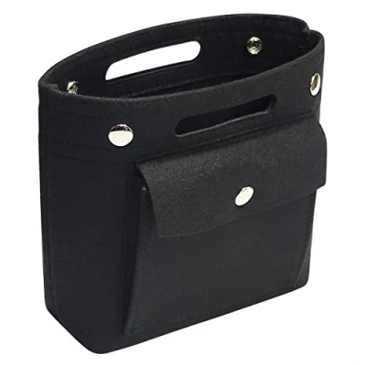 Image of Soyizom Purse Organiser Insert for Tote Bag, Bag In Bag,Mini Speedy Neverfull NeoNoe Noe BB,Black
