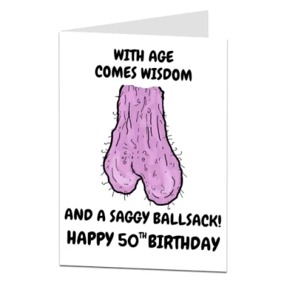 Image of LimaLima Funny Rude 50th Birthday Card For Him Men Perfect Husband &amp; Boyfriend