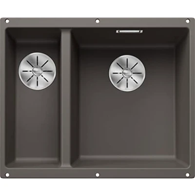 Image of BLANCO Subline 340/160 U 527346 Silgranit Volcanic Grey Main Basin Right Without Remote Drain Control