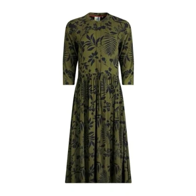 Image of Weird Fish Hellen Tiered Shirt dress, Women&#039;s, Size: 14, Olive green