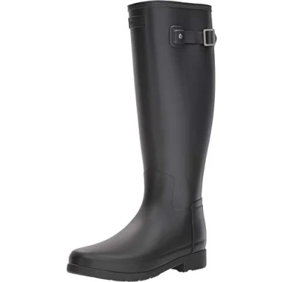 Image of Hunter Womens Boots Original Refined WF Casual Buckle Wellington Rubber UK 6