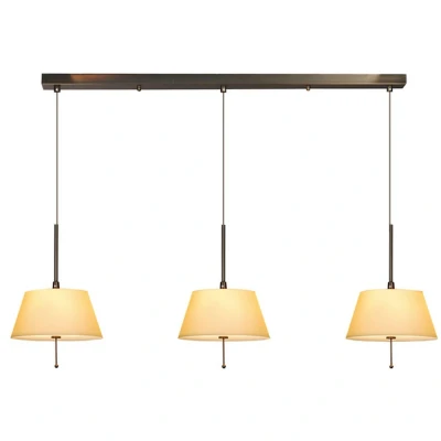 Image of Brezil 3 Light Straight Bar Pendant Ceiling Bronze