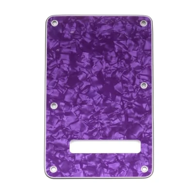 Image of Musiclily Guitar Strat Back Plate for Fender USA/Mexican Standard Stratocaster Modern Style, 4Ply Purple Pearl