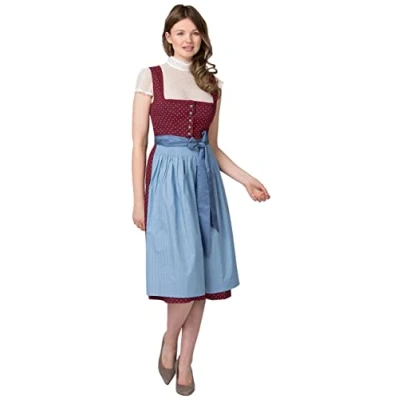 Image of Stockerpoint Women&#039;s Julina Dirndl Dress, Bordeaux, 10