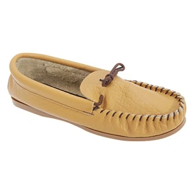 Image of Mokkers Mens Gordon Softie Leather Moccasin Slippers (11 UK) (Tan)