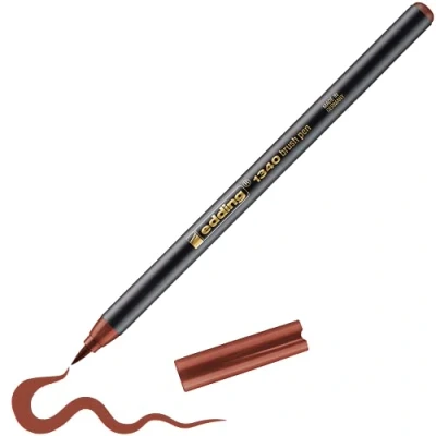 Image of edding 1340 Brush pen Red Fibre with Flexible Style Tip