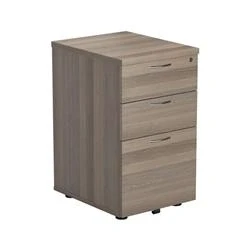 Image of 3 Drawer Under Desk Pedestal Grey Oak TESUDP3GO