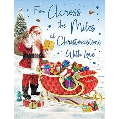 Image of Regal Publishing Traditional Christmas Card Across The Miles 8 x 6 inches