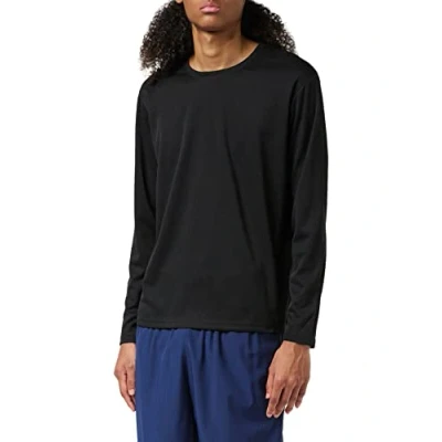 Image of Spiro Men&#039;s Quick Dry Performance Long Sleeve T Shirt, Black, Small