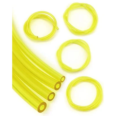 Image of QWORK® 4 Pieces Universal Fuel Line, Petrol Line Hose Tube,2 x 3.5mm, 2.5 5mm, 3 6mm for Chainsaws, Blowers, Pressure Washers,1m
