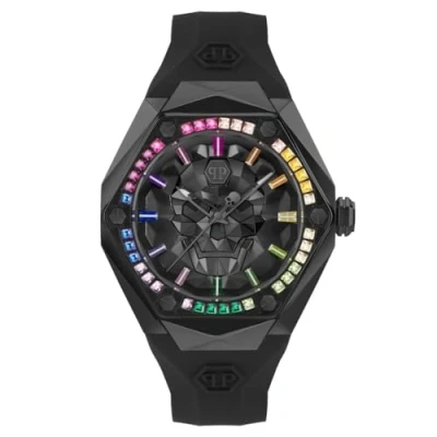 Image of Philipp Plein Men&#039;s Watch Analogue Quartz The $Kull Spikes, Sw/Stones Colourful Pwpwa0524