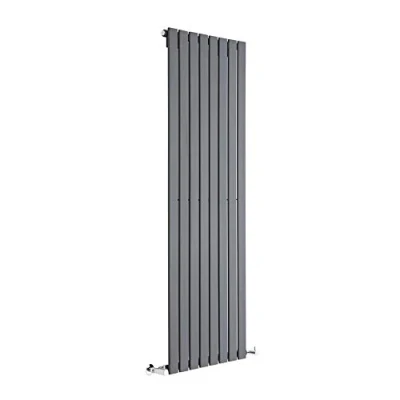 Image of Milano Alpha Anthracite Vertical Single Flat Panel Radiator 1600mm x 560mm