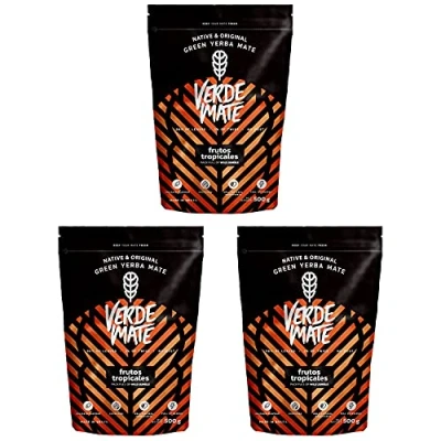 Image of Yerba Mate Verde Green Frutos Tropicales Tea 1500g (3x500g)