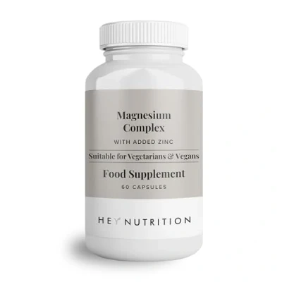 Image of Hey Nutrition Magnesium Complex High Strength 205mg Supplement Zinc, Vitamin D3 Muscle &amp; Bone Health, Nerve Function Energy Support UK Manufactured Non GMO 60 Vegetarian Capsules