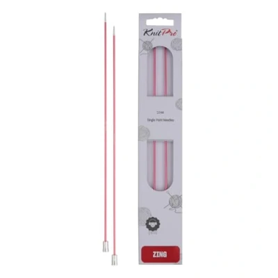 Image of Knit Pro KP47231 Zing: Knitting Pins: Single Ended: 25cm x 2.00mm, 2mm Pink