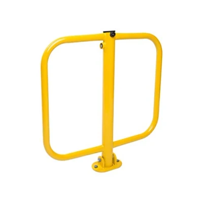 Image of Hinged Folding Parking Security Barrier, Lockable Fold Down Driveway Car Barriers