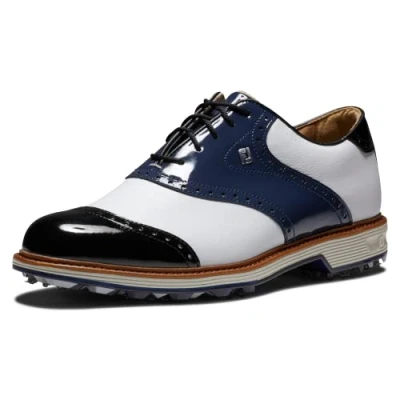 Image of FootJoy Men&#039;s Premiere Series Wilcox Golf Shoe, White Navy Black, 8.5 UK