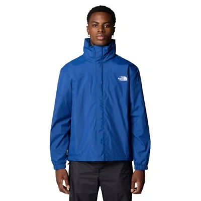 Image of THE NORTH FACE Men&#039;s Resolve Jacket Shell Breathable, Waterproof Hiking &amp; Camping Windbreaker with Adjustable Hood Estate Blue, M