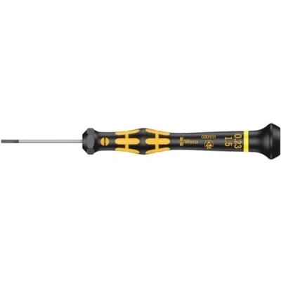 Image of Wera 05030101001 0.23 x 1.5 40 mm &quot;Kraftform 1578A&quot; Micro Screwdriver for Slotted Screws Silver
