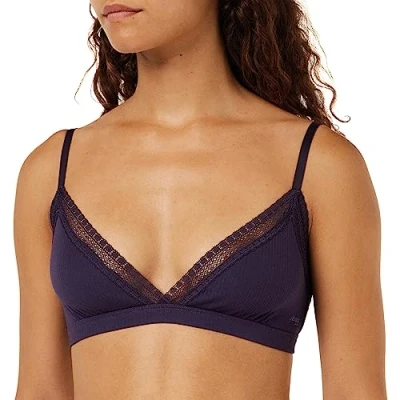 Image of Sloggi Women&#039;s GO Ribbed Bralette Bustier, BLUEBERRY, XL