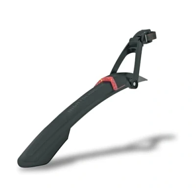Image of SKS GERMANY NIGHTBLADE 26&quot; + 27.5&quot; rear mudguard with integrated light; bicycle accessory (quick release attachment; USB chargeable battery; light StVZO approval), black
