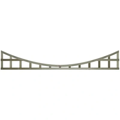 Image of Premier Garden Standard Trellis Panels 120mm Squares Concave Design Width: 6ft (183cm) x Height @ Shoulder: 1ft (30cm) 20cm Fence Panel Topper Wave affect with Arch
