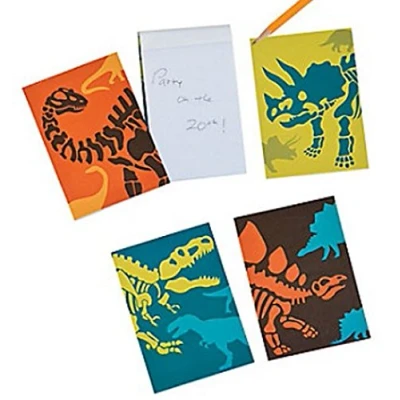 Image of MunchieMoosKids Pack of 12 Dino Dig Notepads Dinosaur Party Loot Bag Fillers