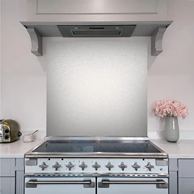 Image of Stainless Steel Kitchen Tile Return Splashback 10mm (950 x 800mm)