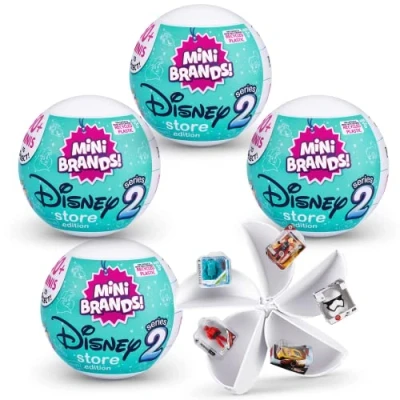 Image of Mini Brands Disney Store Series 2, Mystery Collectible Miniature Figures, Themed Surprise Minis, Blind Packaging, Collectibles (4 Capsules)