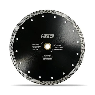 Image of FACHLICH Diamond Cutting Disc,180mm Saw Blade with Mesh Turbo for Porcelain Tile Ceramic Granite Marble