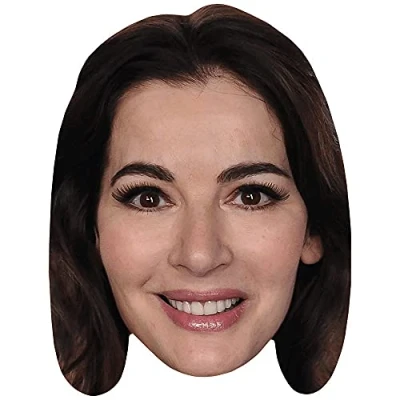 Image of Nigella Lawson (Hair Down) Celebrity Mask, Flat Card Face, Fancy Dress Mask