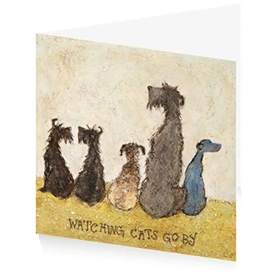Image of ArtPress Sam Toft Watching cats go by Blank Greeting Card (15 x 15cm), Multi
