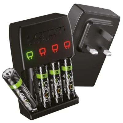 Image of Venom Pro Charge Plug In Wall Battery Charger for Rechargeable AA and AAA Batteries