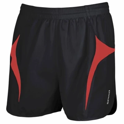 Image of Spiro Mens Sports Micro Lite Running Shorts (XL) (Black/Red)