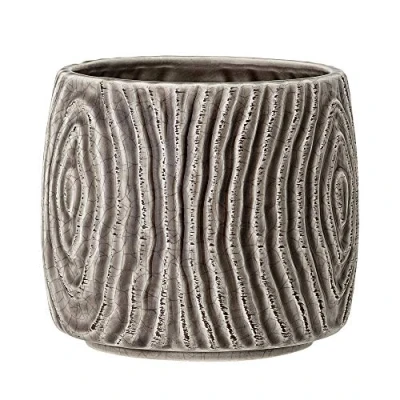 Image of Bloomingville Flower Pot, Ceramic, Gray, 13.5 cm